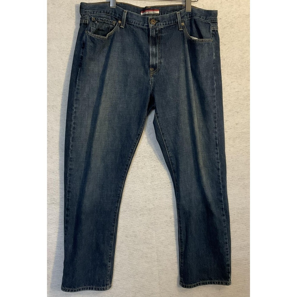 Tommy Hilfiger Jeans Mens 40x30 Blue Medium Wash Straight Classic Denim 5-Pocket